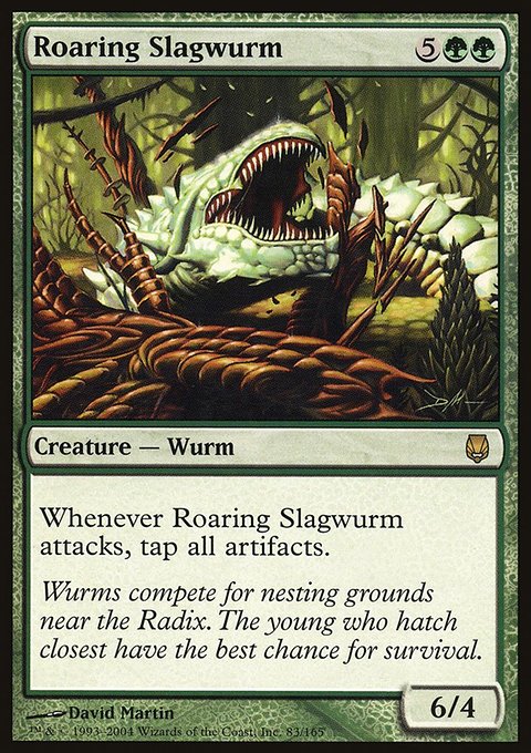 Roaring Slagwurm, Darksteel #83, Magic: The Gathering card
