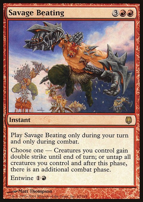 Savage Beating, Darksteel #67, Magic: The Gathering card