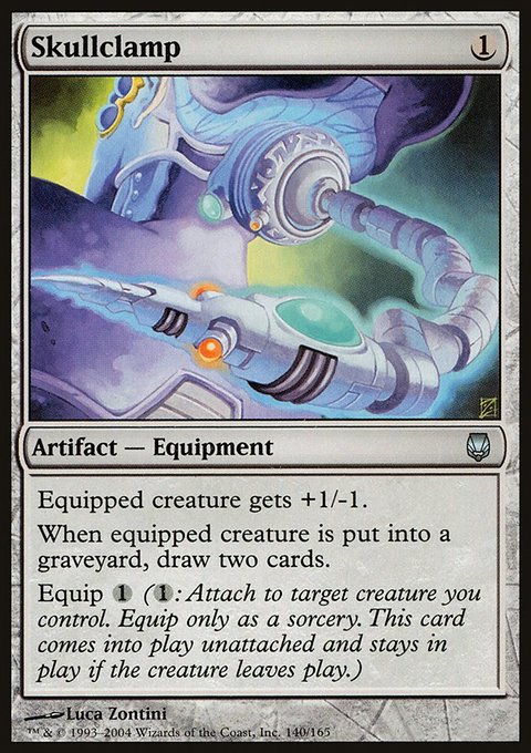 Skullclamp, Darksteel #140, Magic: The Gathering card