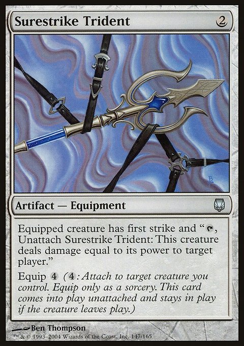 Surestrike Trident, Darksteel #147, Magic: The Gathering card