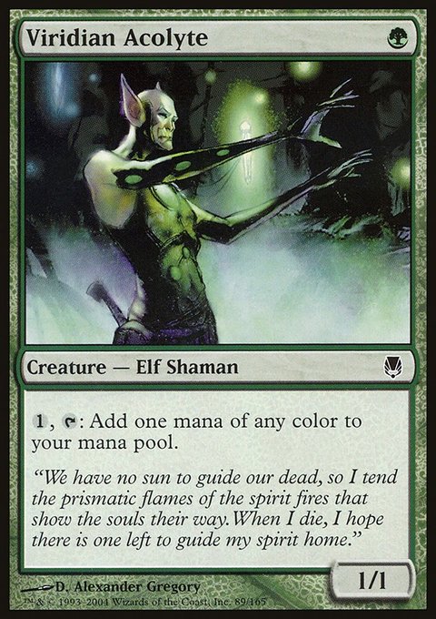 Viridian Acolyte, Darksteel #89, Magic: The Gathering card