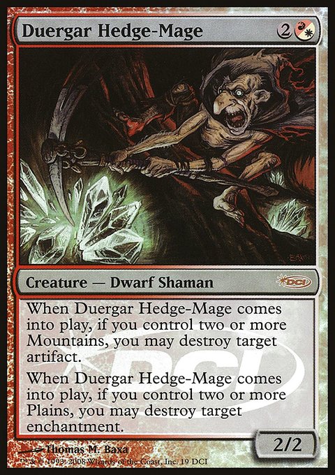 Duergar Hedge-Mage, DCI Promos #19, Magic: The Gathering card
