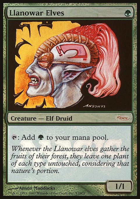 Llanowar Elves, DCI Promos #9, Magic: The Gathering card