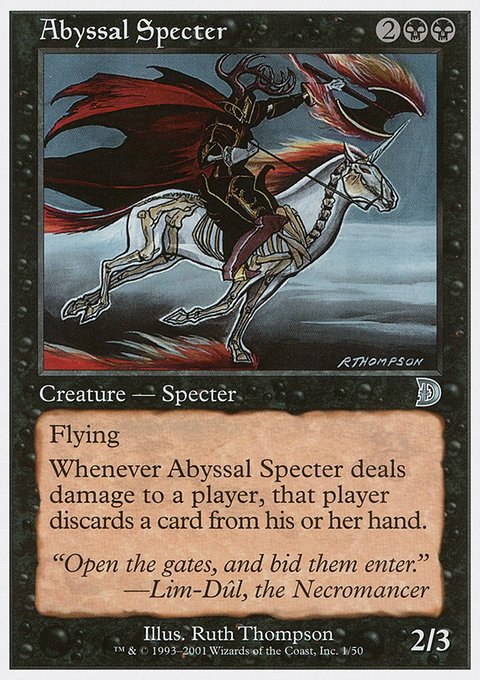 Abyssal Specter, Deckmasters #1, Magic: The Gathering card