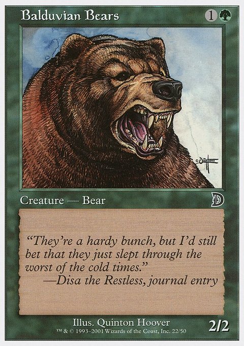 Balduvian Bears, Deckmasters #22, Magic: The Gathering card
