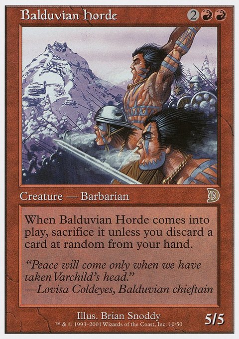 Balduvian Horde, Deckmasters #10, Magic: The Gathering card