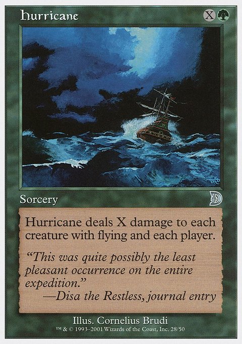 Hurricane, Deckmasters #28, Magic: The Gathering card