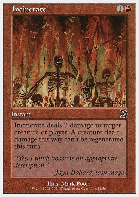 Incinerate, Deckmasters #14, Magic: The Gathering card