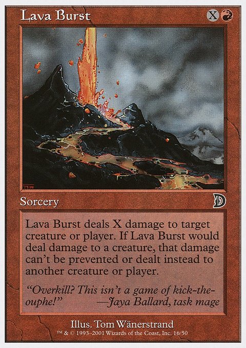 Lava Burst, Deckmasters #16, Magic: The Gathering card