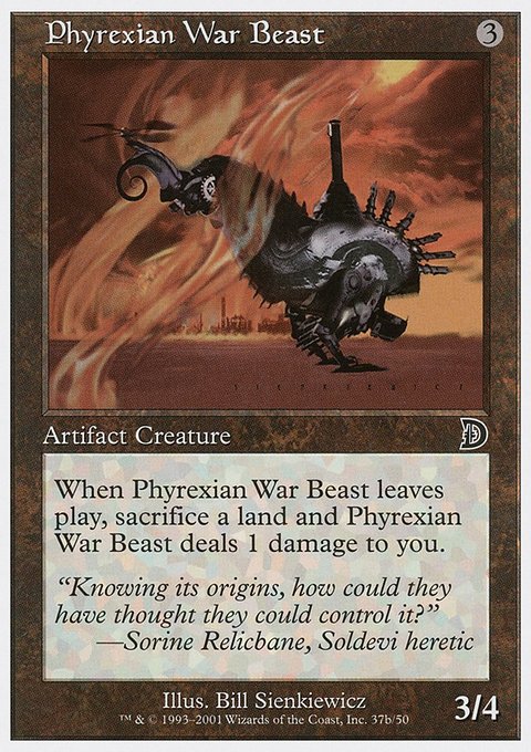 Phyrexian War Beast, Deckmasters #37b, Magic: The Gathering card