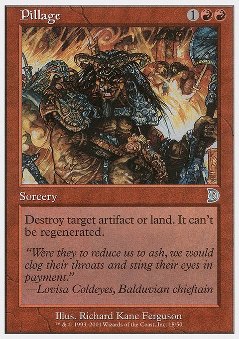 Pillage, Deckmasters #18, Magic: The Gathering card
