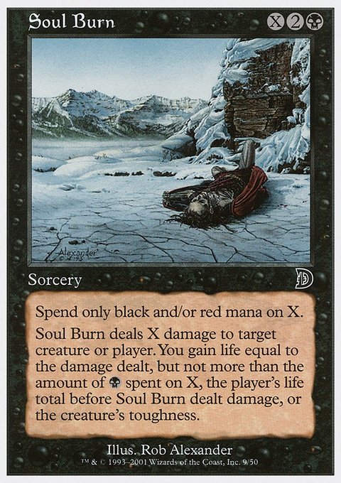 Soul Burn, Deckmasters #9, Magic: The Gathering card