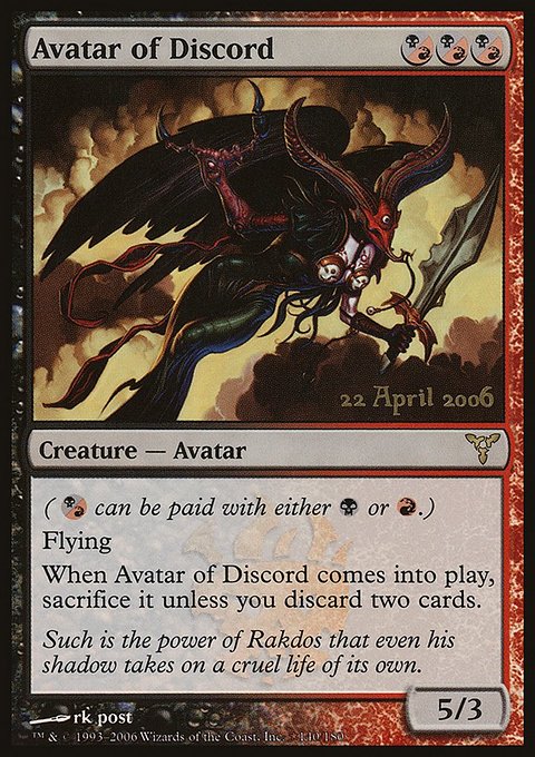 Avatar of Discord, Dissension Promos #140★, Magic: The Gathering card
