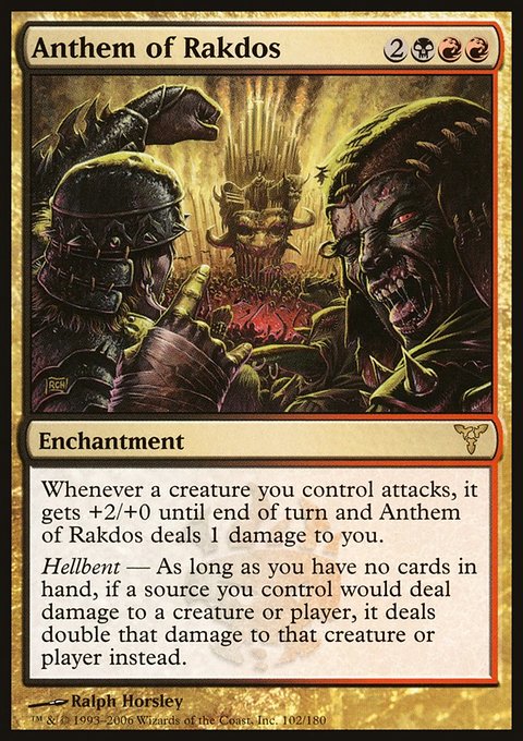 Anthem of Rakdos, Dissension #102, Magic: The Gathering card