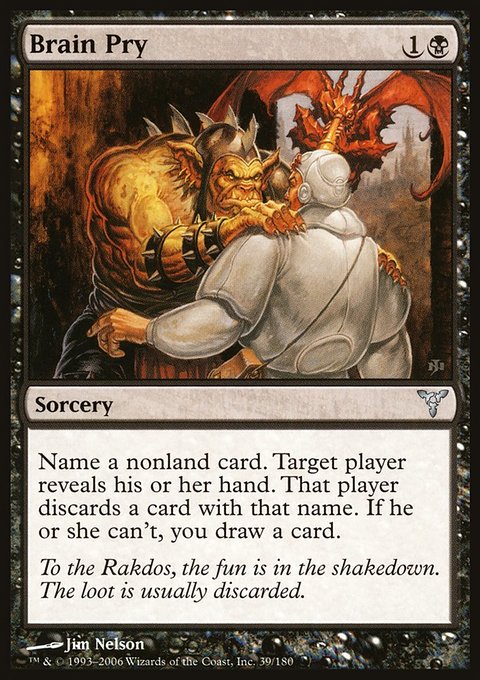 Brain Pry, Dissension #39, Magic: The Gathering card