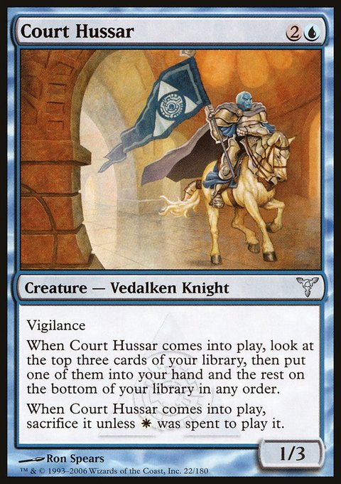 Court Hussar, Dissension #22, Magic: The Gathering card
