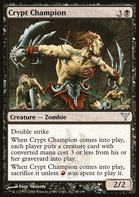 Crypt Champion, Dissension #40, Magic: The Gathering card
