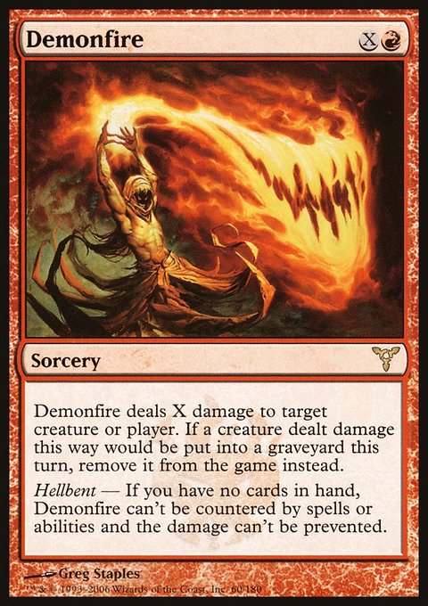 Demonfire, Dissension #60, Magic: The Gathering card
