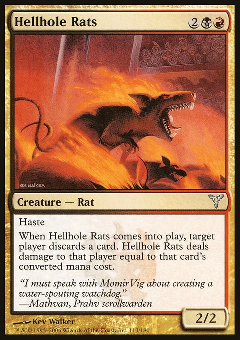 Hellhole Rats, Dissension #113, Magic: The Gathering card