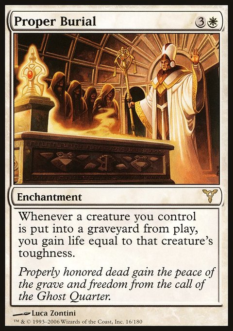 Proper Burial, Dissension #16, Magic: The Gathering card