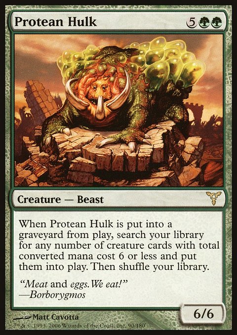 Protean Hulk, Dissension #90, Magic: The Gathering card