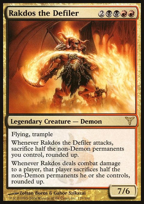 Rakdos the Defiler, Dissension #129, Magic: The Gathering card