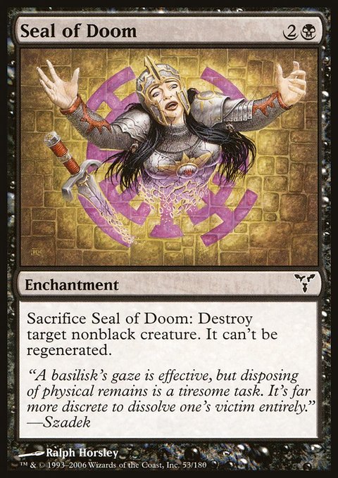 Seal of Doom, Dissension #53, Magic: The Gathering card