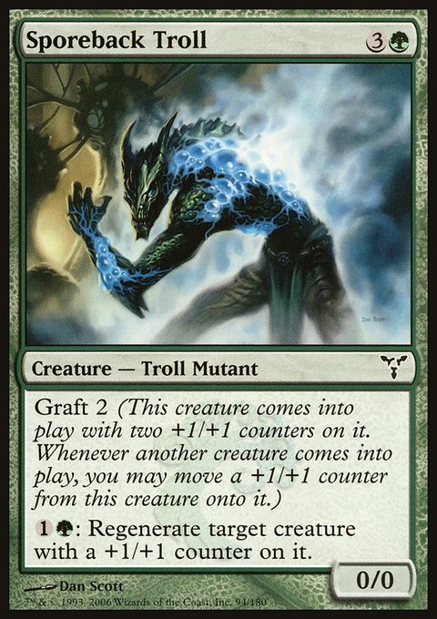 Sporeback Troll, Dissension #94, Magic: The Gathering card