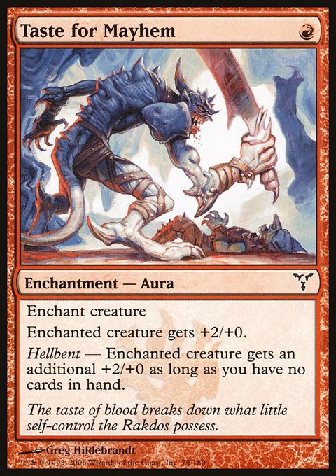 Taste for Mayhem, Dissension #75, Magic: The Gathering card