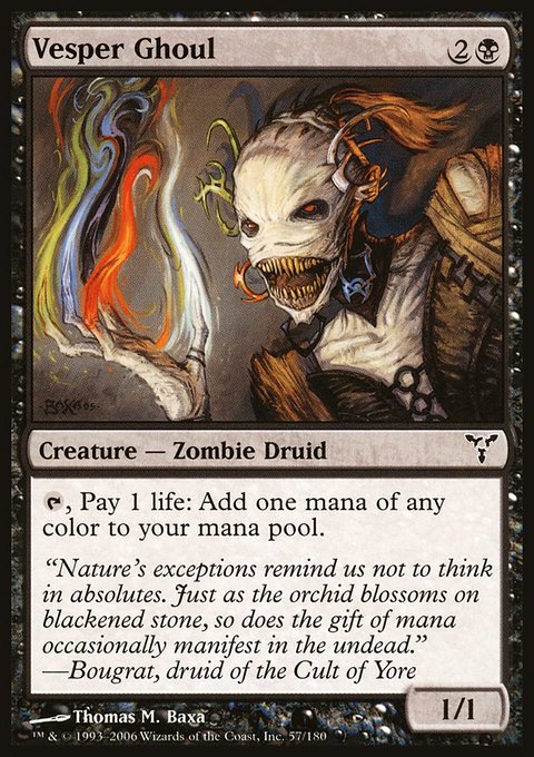 Vesper Ghoul, Dissension #57, Magic: The Gathering card