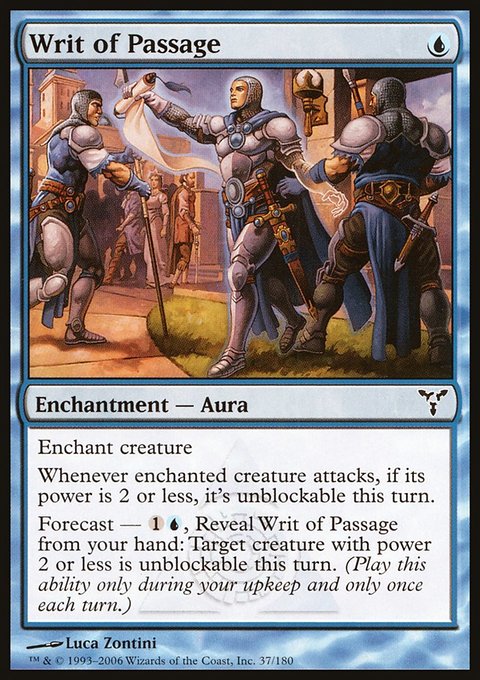 Writ of Passage, Dissension #37, Magic: The Gathering card