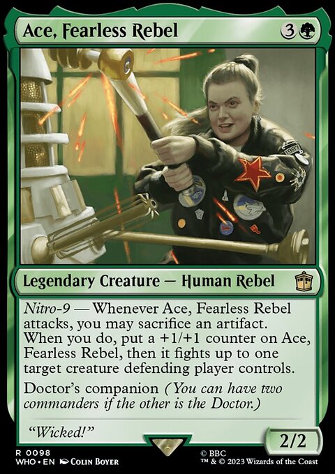Ace, Fearless Rebel, Doctor Who #98, Magic: The Gathering card
