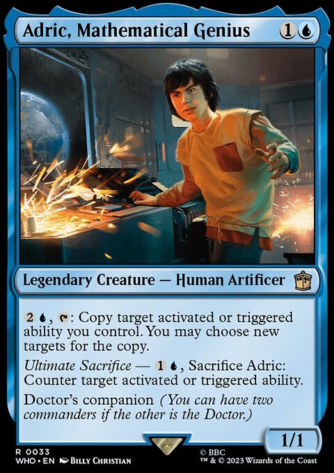 Adric, Mathematical Genius, Doctor Who #33, Magic: The Gathering card