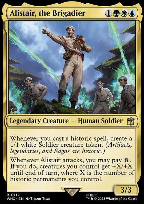 Alistair, the Brigadier, Doctor Who #112, Magic: The Gathering card