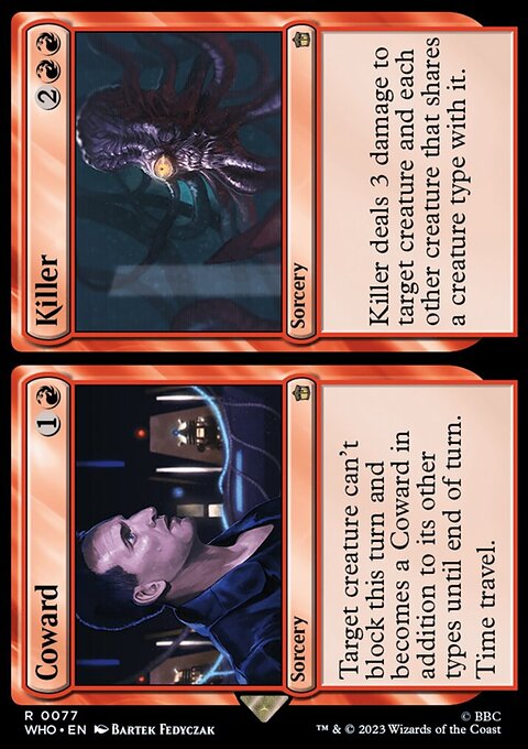 Coward // Killer, Doctor Who #77, Magic: The Gathering card