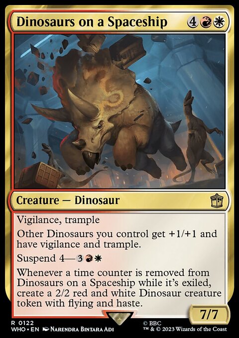 Dinosaurs on a Spaceship, Doctor Who #122, Magic: The Gathering card