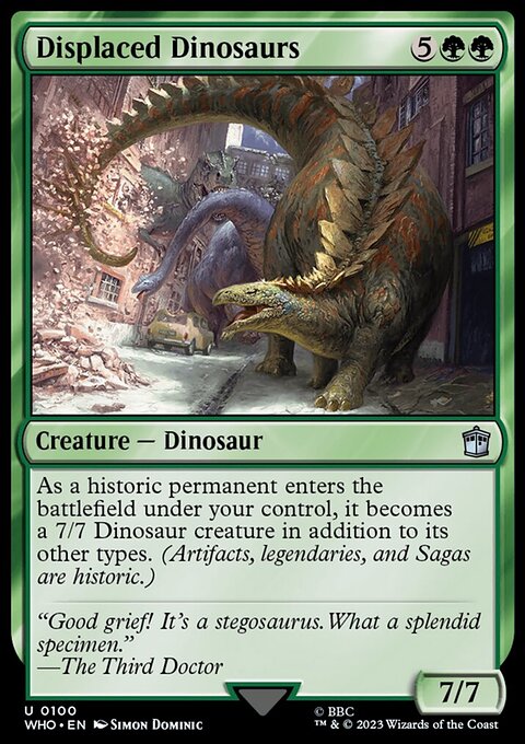 Displaced Dinosaurs, Doctor Who #100, Magic: The Gathering card