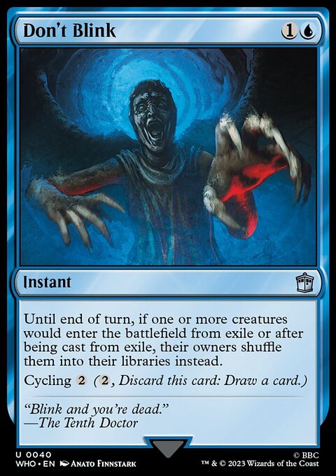 Don't Blink, Doctor Who #40, Magic: The Gathering card