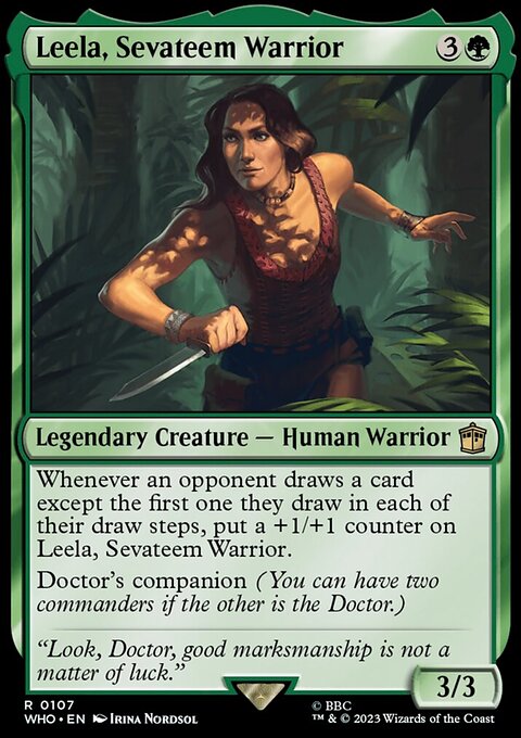Leela, Sevateem Warrior, Doctor Who #107, Magic: The Gathering card