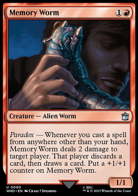Memory Worm, Doctor Who #90, Magic: The Gathering card