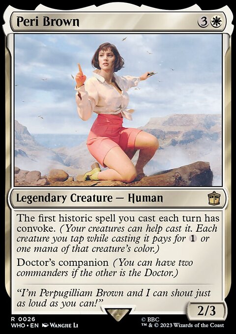Peri Brown, Doctor Who #26, Magic: The Gathering card