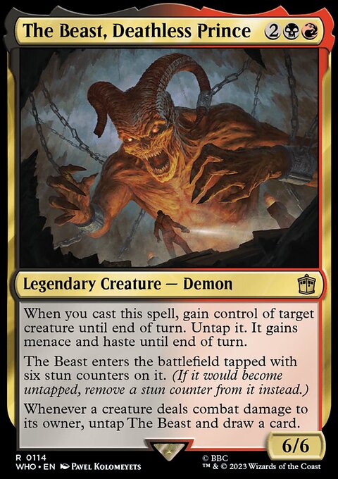 The Beast, Deathless Prince, Doctor Who #114, Magic: The Gathering card