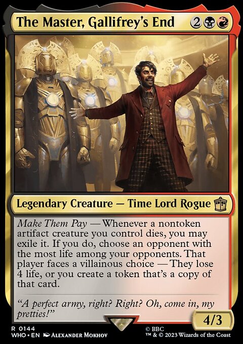 The Master, Gallifrey's End, Doctor Who #144, Magic: The Gathering card