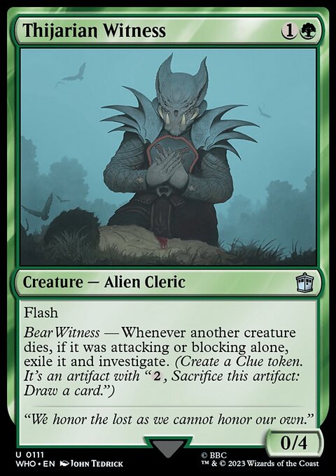 Thijarian Witness, Doctor Who #111, Magic: The Gathering card