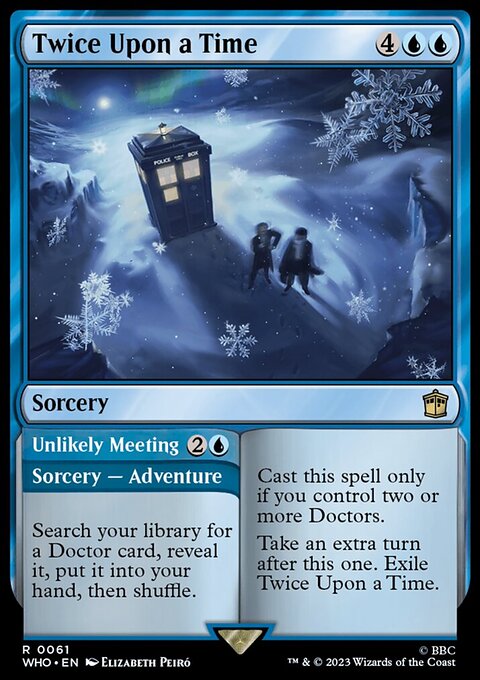 Twice Upon a Time // Unlikely Meeting, Doctor Who #61, Magic: The Gathering card