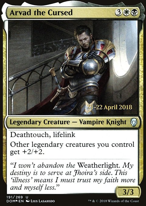 Arvad the Cursed, Dominaria Promos #191s, Magic: The Gathering card