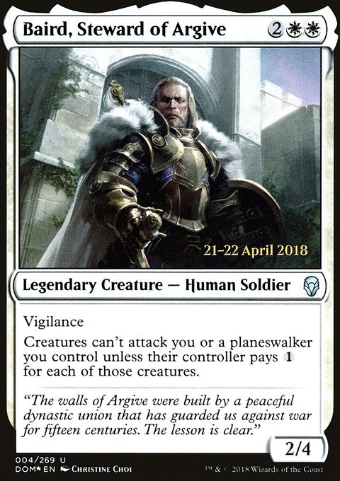 Baird, Steward of Argive, Dominaria Promos #4s, Magic: The Gathering card