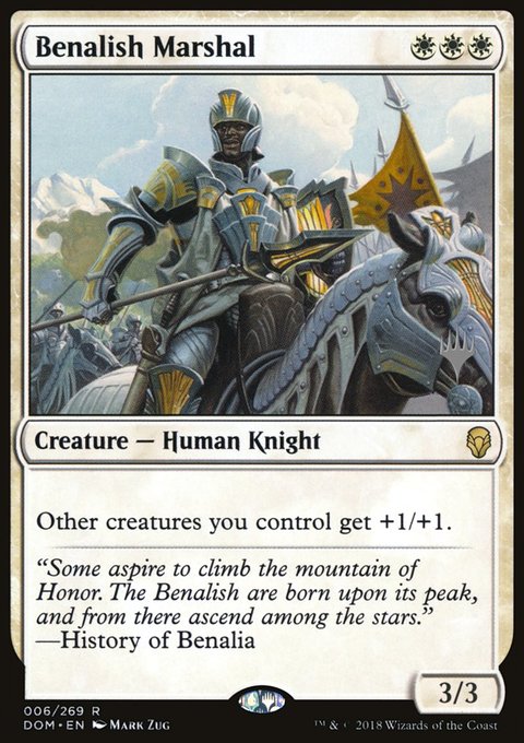 Benalish Marshal, Dominaria Promos #6p, Magic: The Gathering card