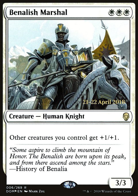 Benalish Marshal, Dominaria Promos #6s, Magic: The Gathering card