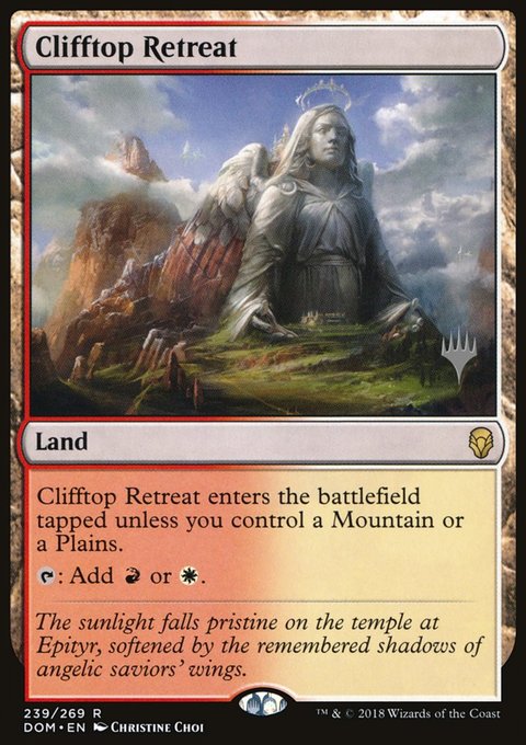 Clifftop Retreat, Dominaria Promos #239p, Magic: The Gathering card